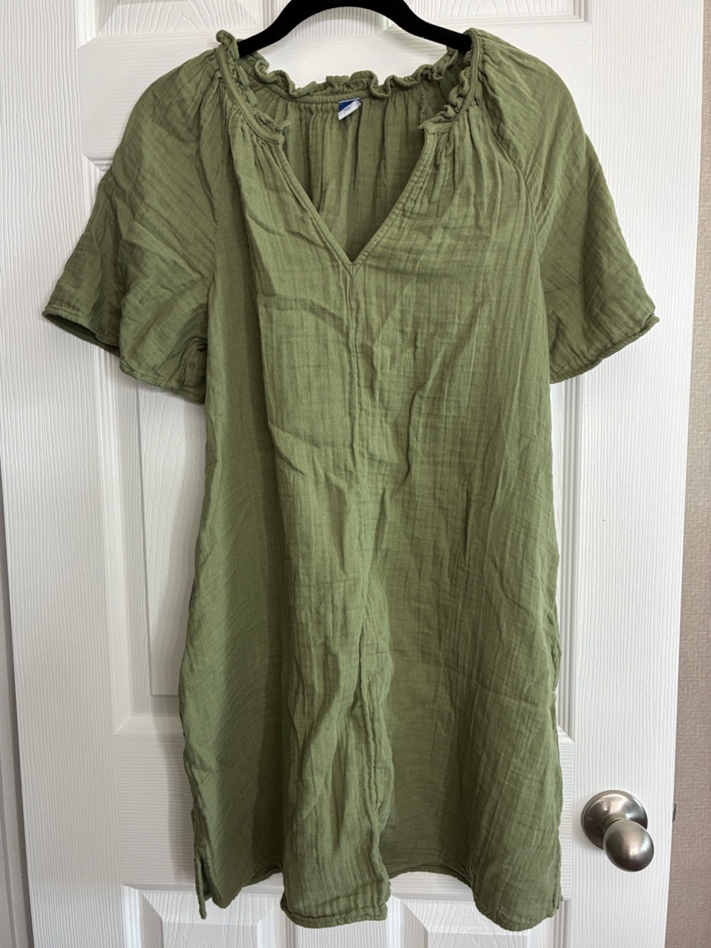 Old Navy Olive Green Peasant Tunic Top